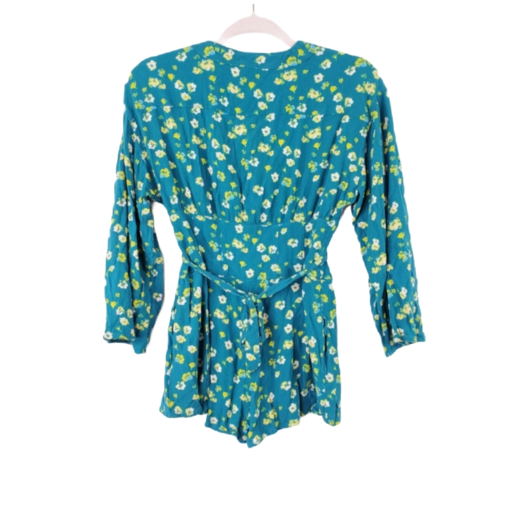 Free Peoplr Lamour Floral Boho Long Sleeve Romper - image 3